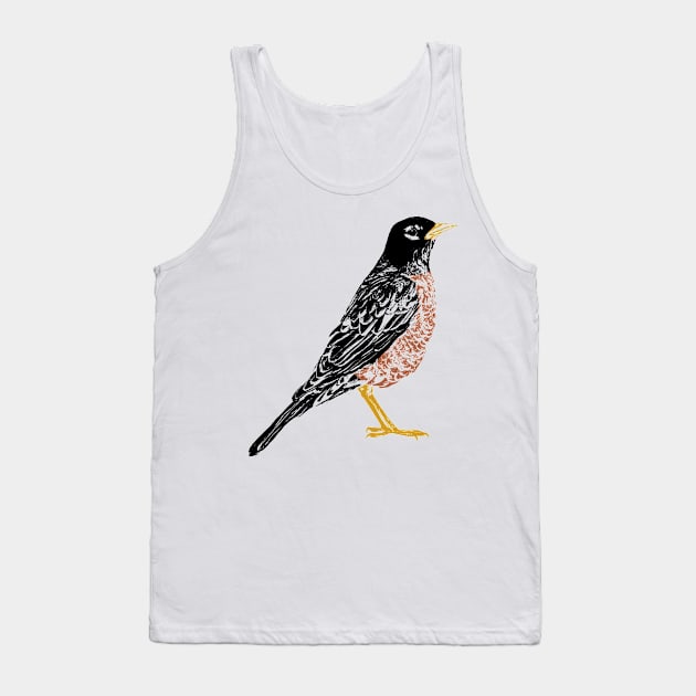 American Robin Litho edit Tank Top by EmilyBickell